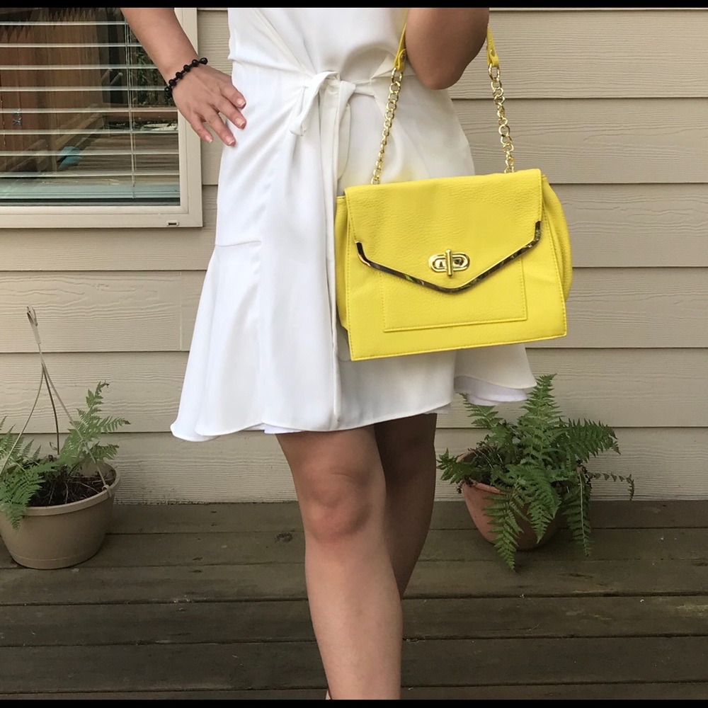 Olivia + Joy yellow purse